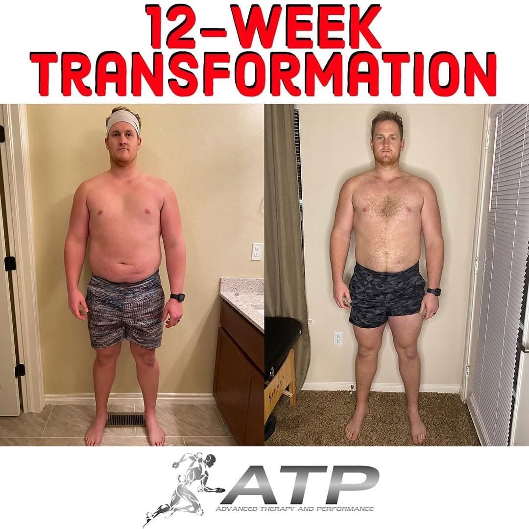 Ty H., before and after, Body comp